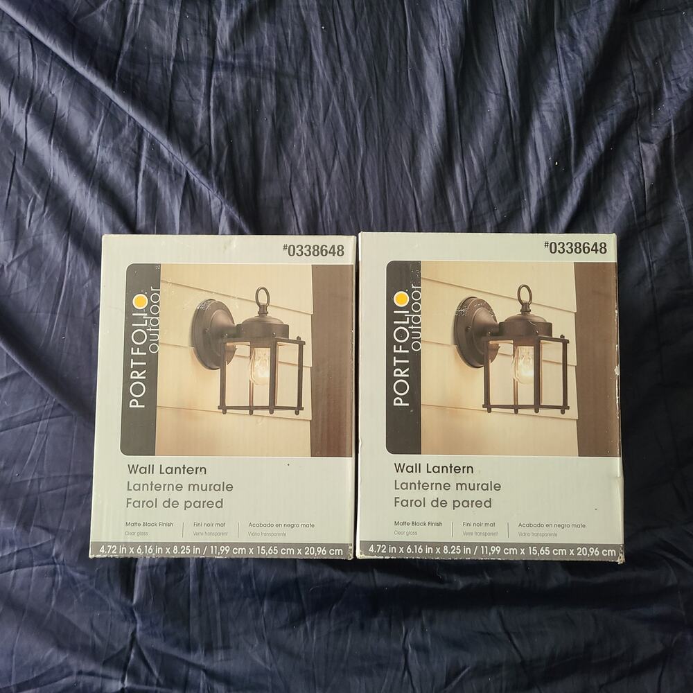 Portfolio outdoor wall Lantern #0338648  ,lot of 2